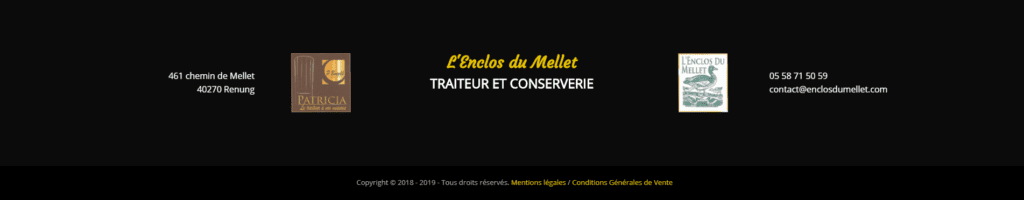 Footer l'enclos du Mellet